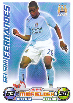 Gelson Fernandes Manchester City 2008/09 Topps Match Attax #169